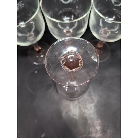 Cristal D'Arques Durand Blush Pink Wine Glasses, French Stemware, Set of 4, 8 Oz - Picture 7 of 9
